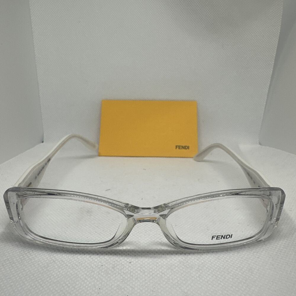 Fendi F884 971 Eyeglasses Frames Clear Crystal Womens 51-17-130 Italy Full Rim